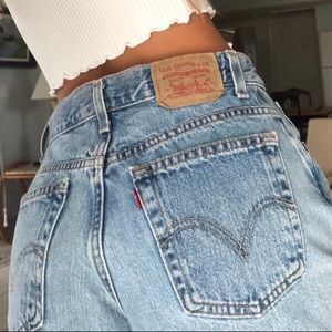 Levi’s long denim shorts